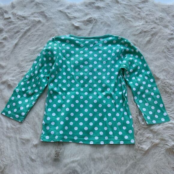 Mini Boden Long Sleeve Crew Neck T Shirt Polka Dot Dog Patch Pink Teal 9-10Y - Picture 3 of 11